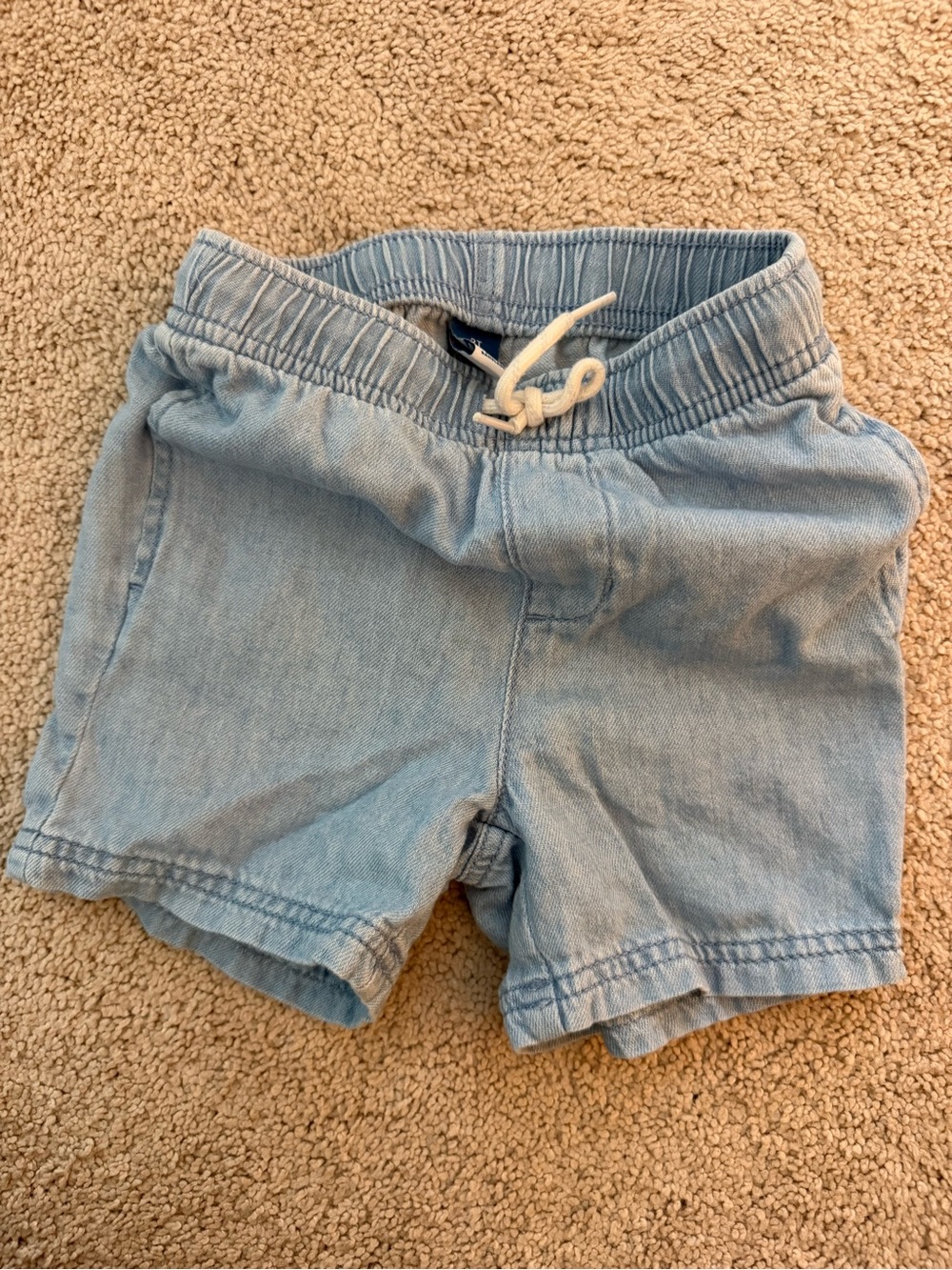 Old Navy Light Blue Pull-On Denim Shorts with Drawstring